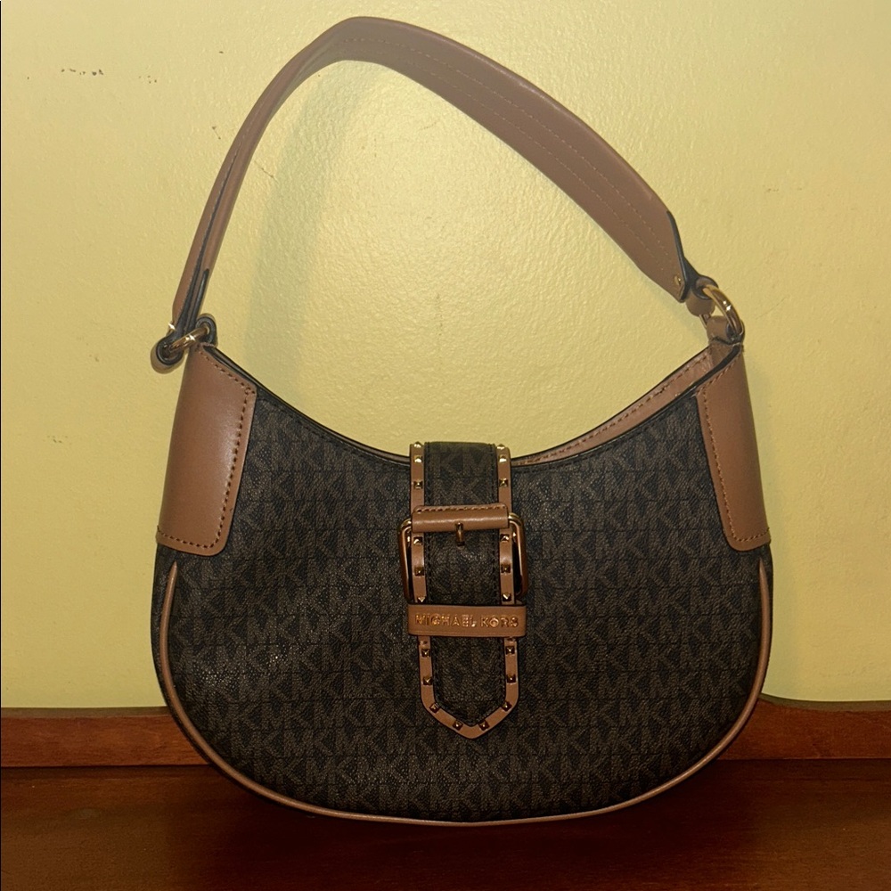 Michael Kors Black and Brown Shoulder Bag
